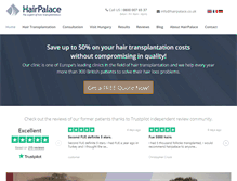 Tablet Screenshot of hairpalace.co.uk